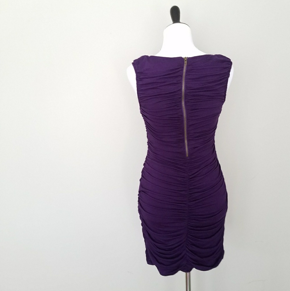 Purple Ruched Dress - Picture 3 of 7